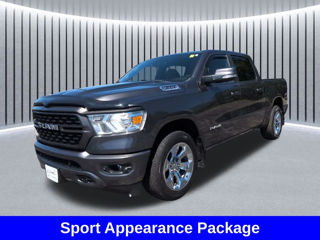 Crystal Metallic 2022 RAM 1500 Pickup Truck Four-Wheel Drive 8-Speed Automatic