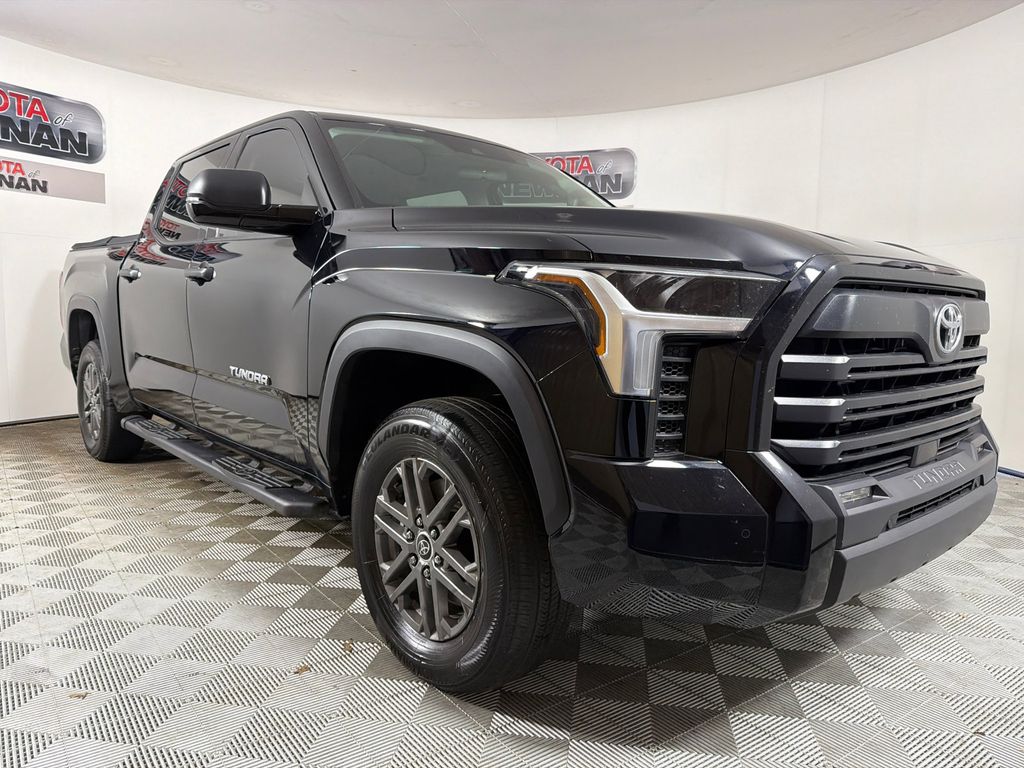 Midnight Black Metallic 2024 Toyota Tundra SR5 CrewMax Cab 4WD Pickup Truck Four-Wheel Drive Automatic