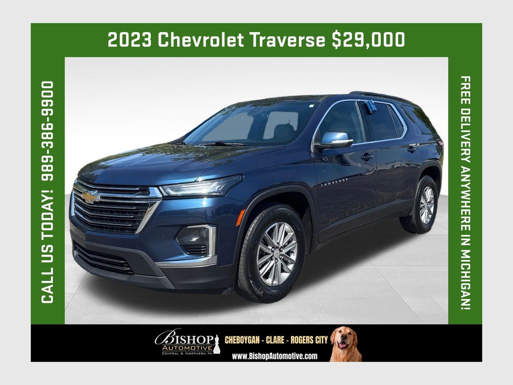 Northsky Blue Metallic 2023 Chevrolet Traverse SUV / Crossover Four-Wheel Drive 9-Speed Automatic