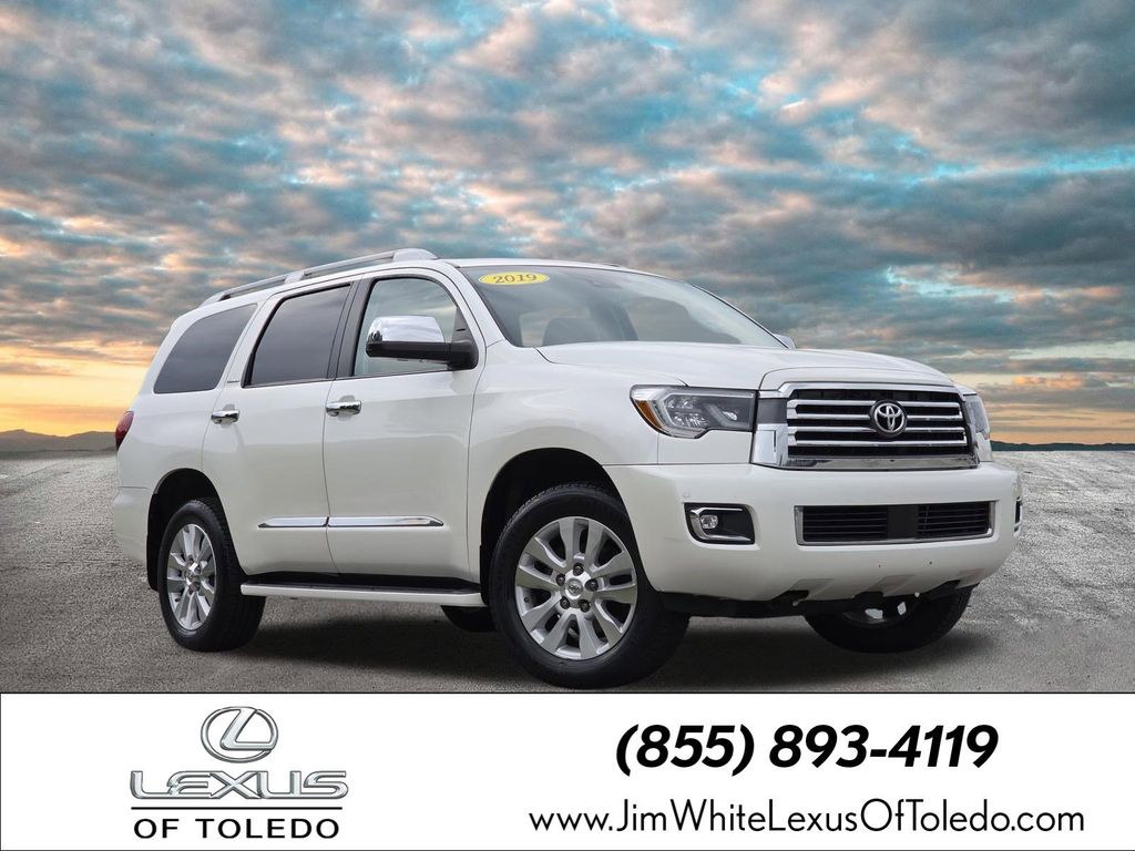 White (Blizzard Pearl) 2019 Toyota Sequoia Platinum 4WD SUV / Crossover Four-Wheel Drive 6-Speed Automatic