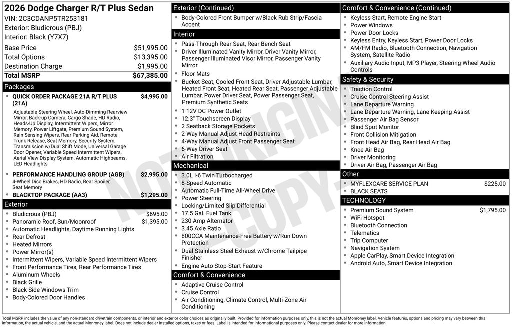 New 2026 Blue Dodge R/T Plus image 6