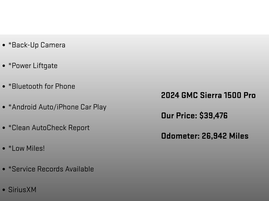 2024 GMC Sierra 1500 Pro Black at Carlisle Cadillac Buick GMC
