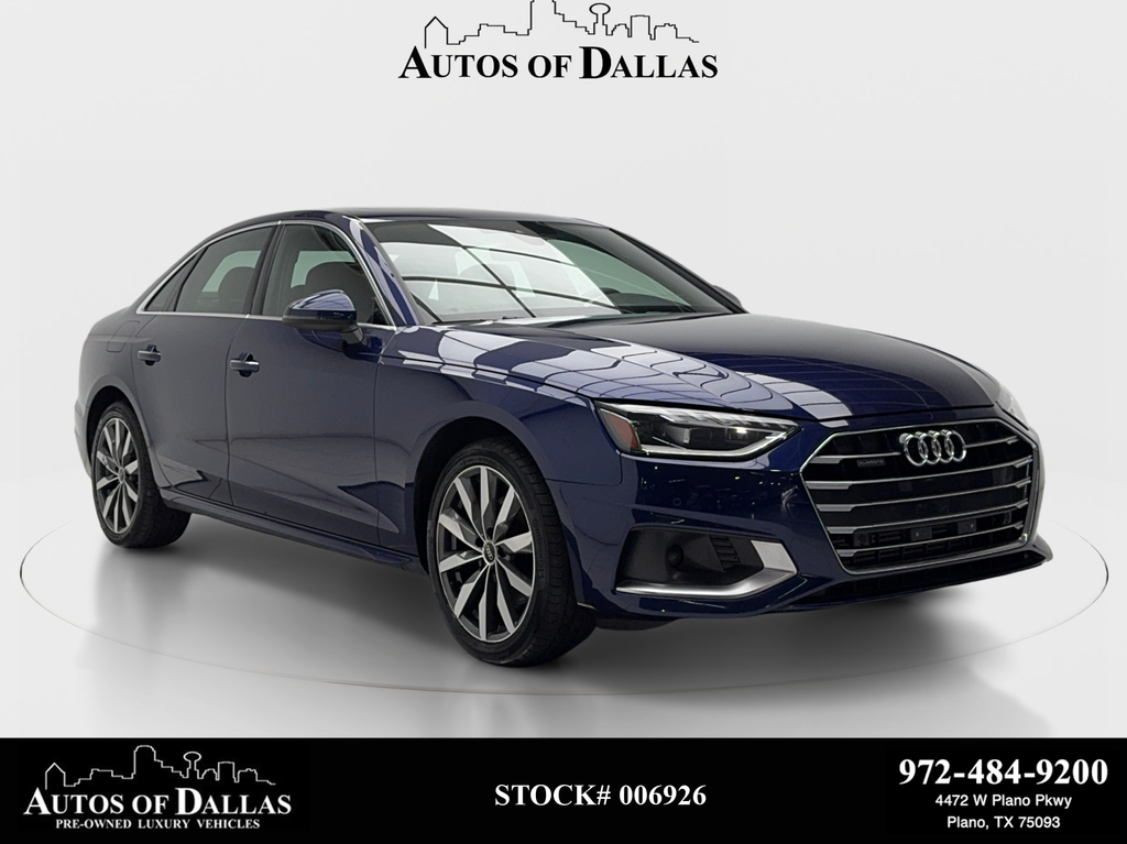 Blue Metallic 2023 Audi A4 Sedan All-Wheel Drive 7-Speed Automatic