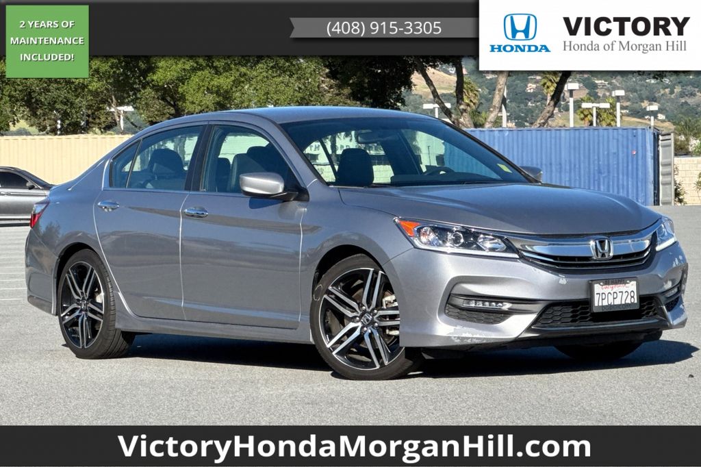 Lunar Silver Metallic 2016 Honda Accord Sport Sedan Front-Wheel Drive Continuously Variable Transmission