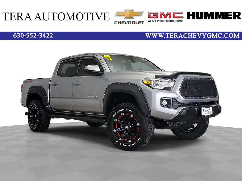 Silver Sky Metallic 2017 Toyota Tacoma TRD Off Road V6 Double Cab 4WD Pickup Truck Four-Wheel Drive 6-Speed Automatic