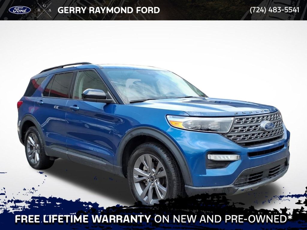 Blue Metallic 2022 Ford Explorer SUV / Crossover All-Wheel Drive Automatic