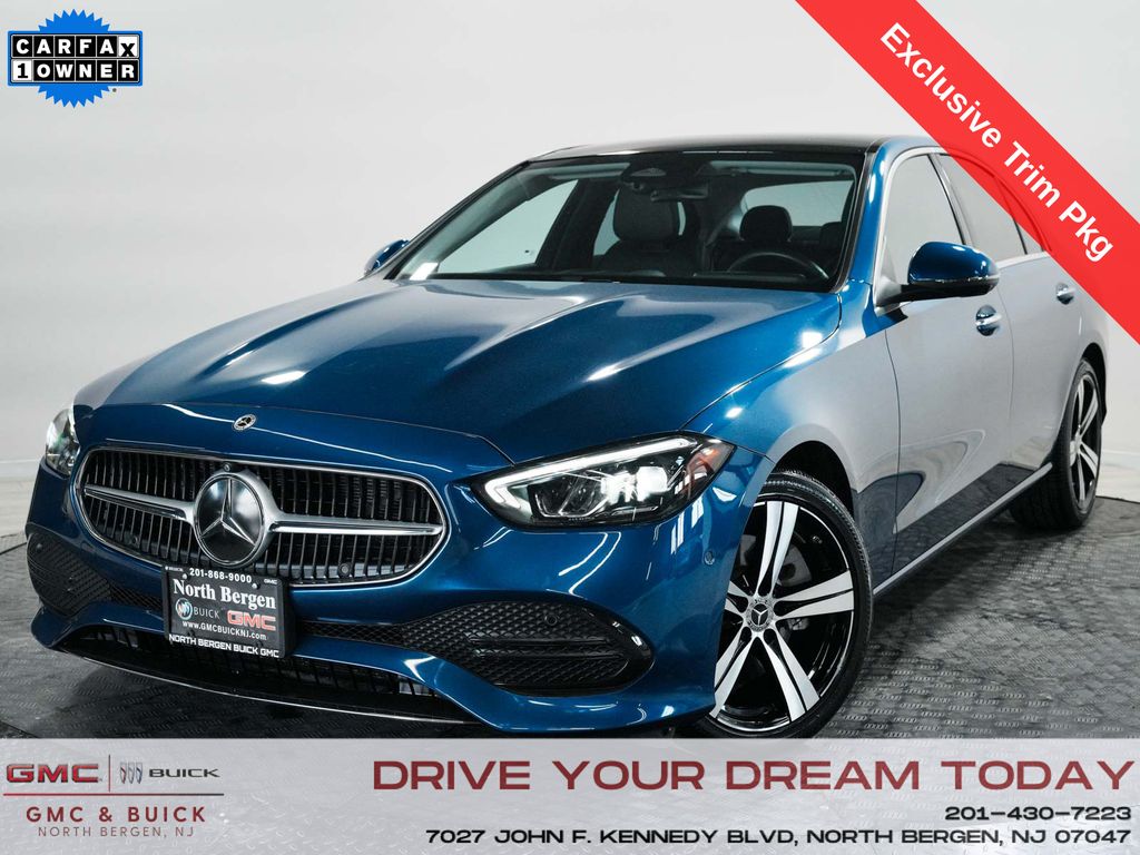 Starling Blue Metallic 2023 Mercedes-Benz C-Class Sedan All-Wheel Drive 9-Speed Automatic