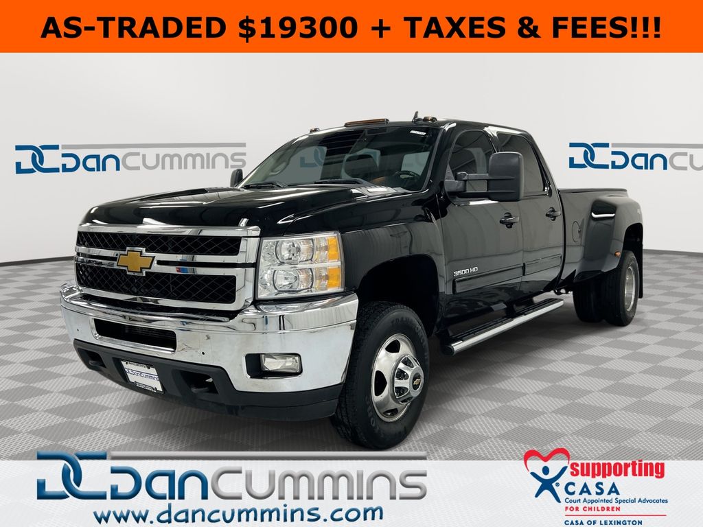 Black 2014 Chevrolet Silverado 3500HD LTZ Crew Cab 4WD Pickup Truck Four-Wheel Drive 6-Speed Automatic