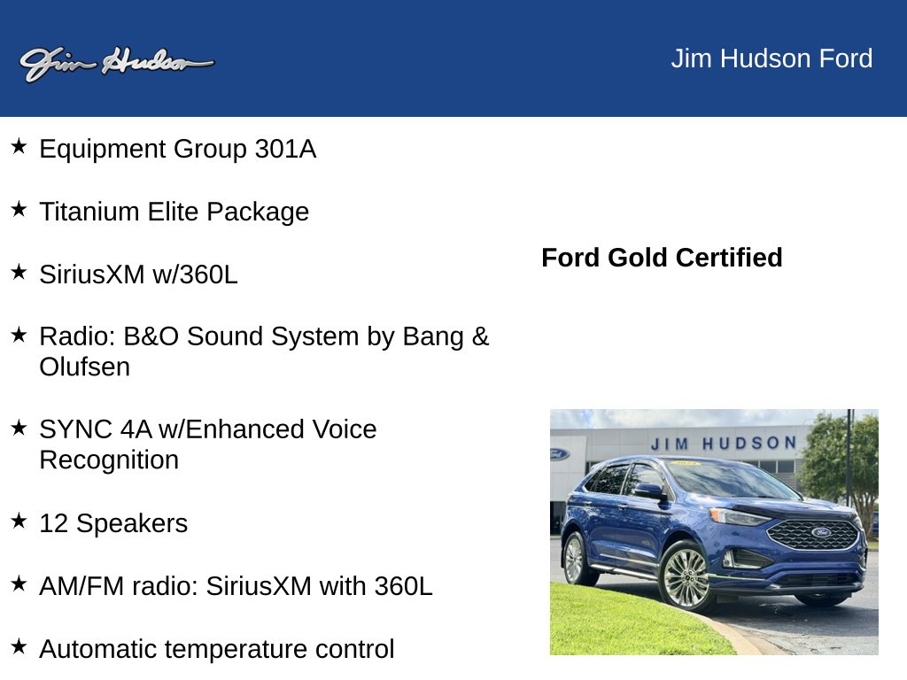 2024 Ford Edge Titanium Blue Metallic - Jim Hudson Acura - Image 11