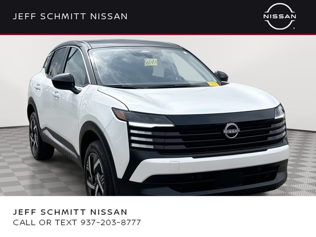 Aspen White Tricoat/Super Black 2025 Nissan Kicks SV FWD SUV / Crossover Front-Wheel Drive Continuously Variable Transmission