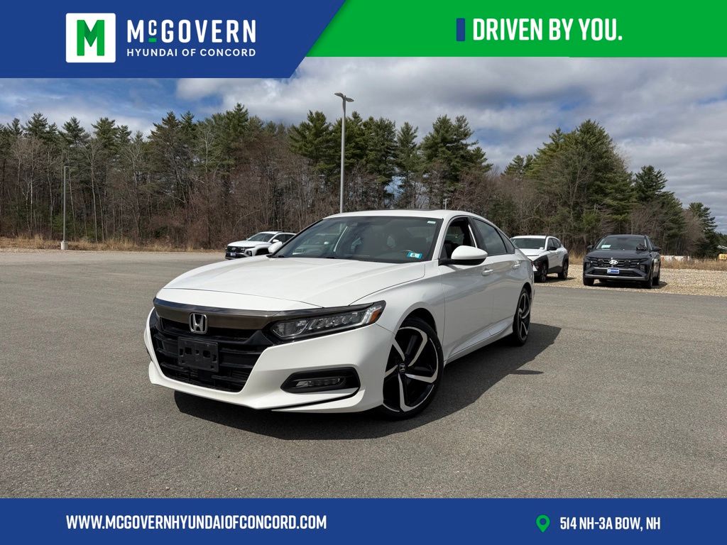 Platinum White Pearl 2019 Honda Accord 2.0T Sport FWD Sedan Front-Wheel Drive Automatic