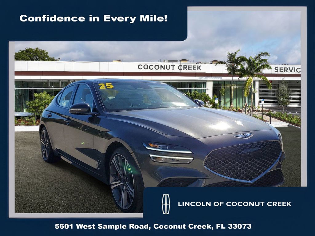 Gray 2025 Genesis G70 2.5T Sport Prestige RWD Sedan Rear-Wheel Drive 8-Speed Automatic