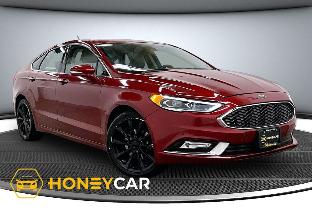 Ruby Red Metallic 2017 Ford Fusion Platinum AWD Sedan All-Wheel Drive 6-Speed Automatic