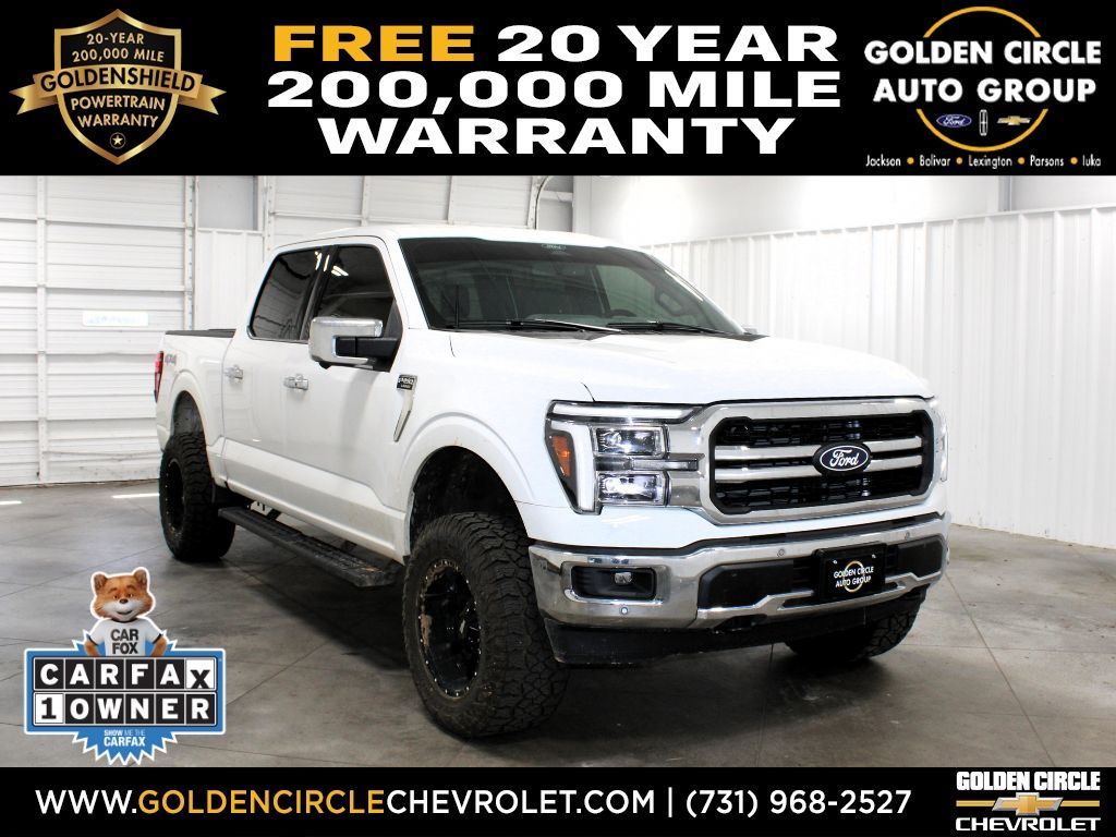 Oxford White 2025 Ford F-150 Lariat SuperCrew 4WD Pickup Truck Four-Wheel Drive 10-Speed Automatic