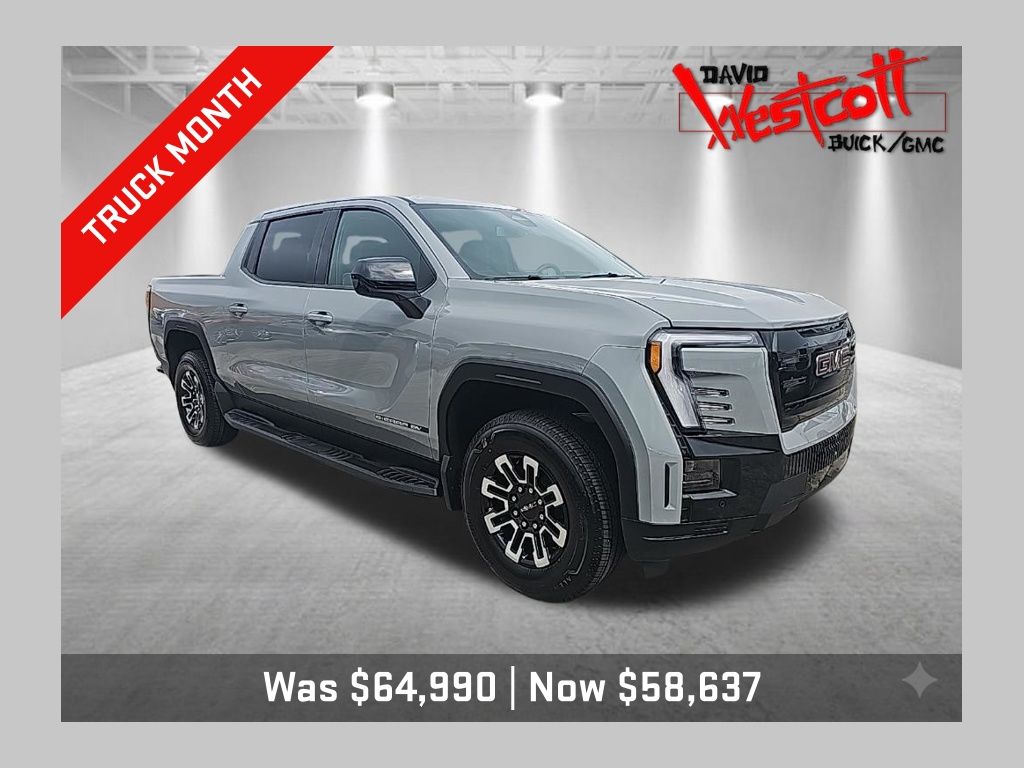 Thunderstorm Gray 2026 GMC Sierra EV Elevation Crew Cab (Standard Range) e4WD Pickup Truck All-Wheel Drive 1-Speed Automatic