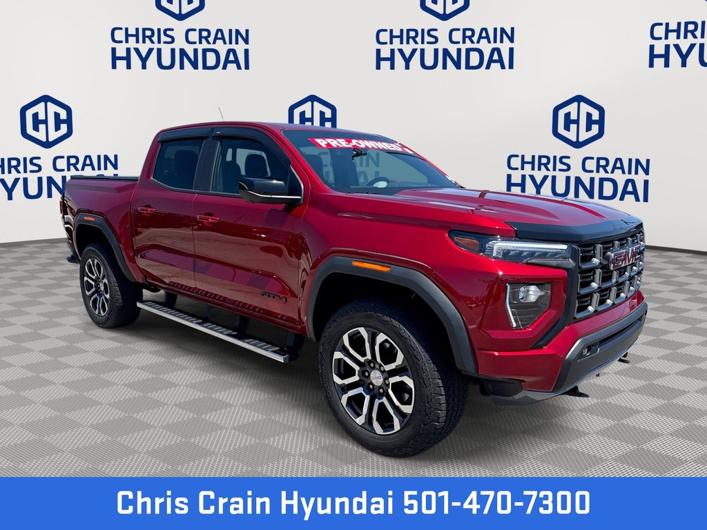 Volcanic Red 2024 GMC Canyon AT4 Crew Cab 4WD Pickup Truck Four-Wheel Drive 8-Speed Automatic