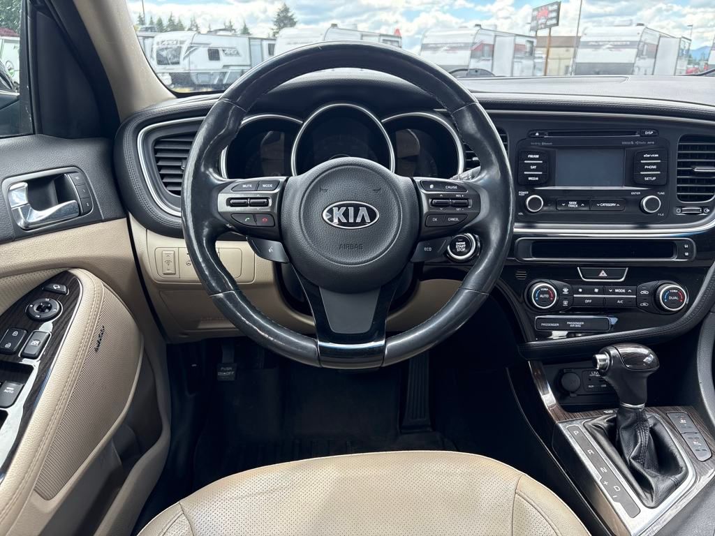 2015 Ebony Black Kia Optima EX FWD Sedan
