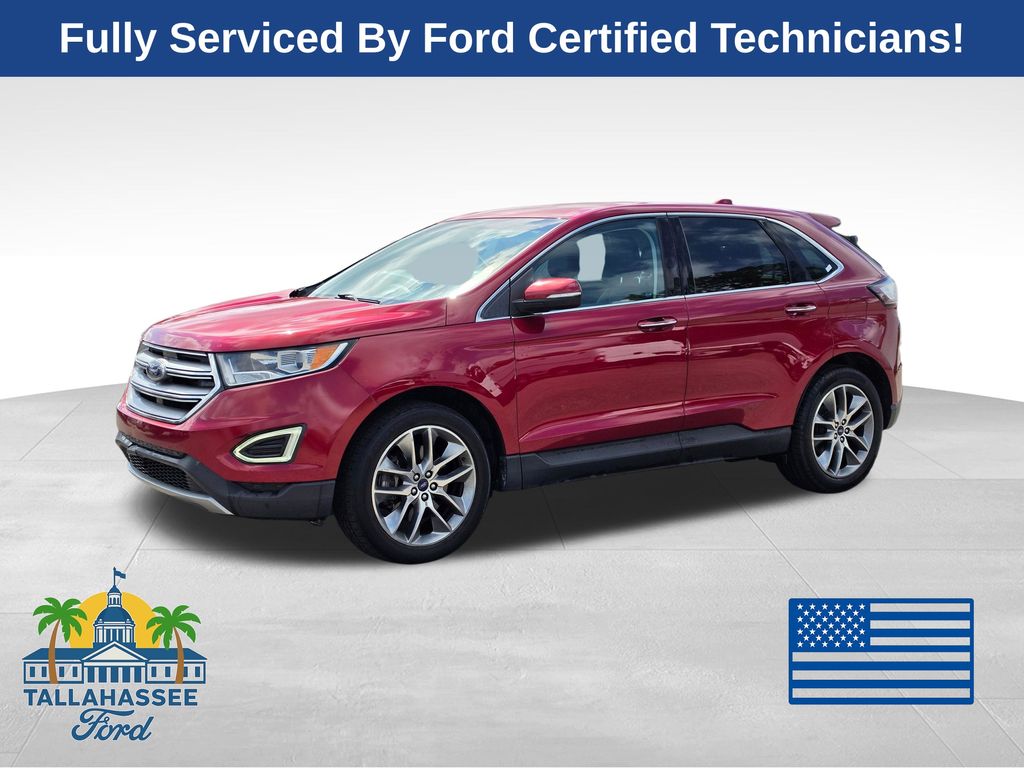 Ruby Red Metallic Tinted Clearcoat 2015 Ford Edge Titanium SUV / Crossover Front-Wheel Drive 6-Speed Automatic