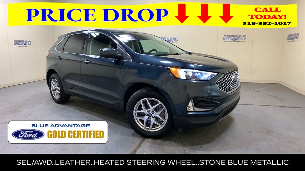 Blue Metallic 2024 Ford Edge SUV / Crossover All-Wheel Drive 8-Speed Automatic