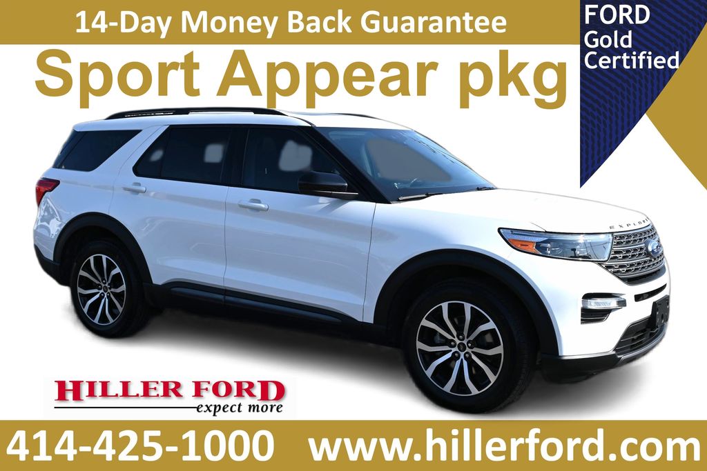 White Metallic 2022 Ford Explorer XLT AWD SUV / Crossover All-Wheel Drive Automatic