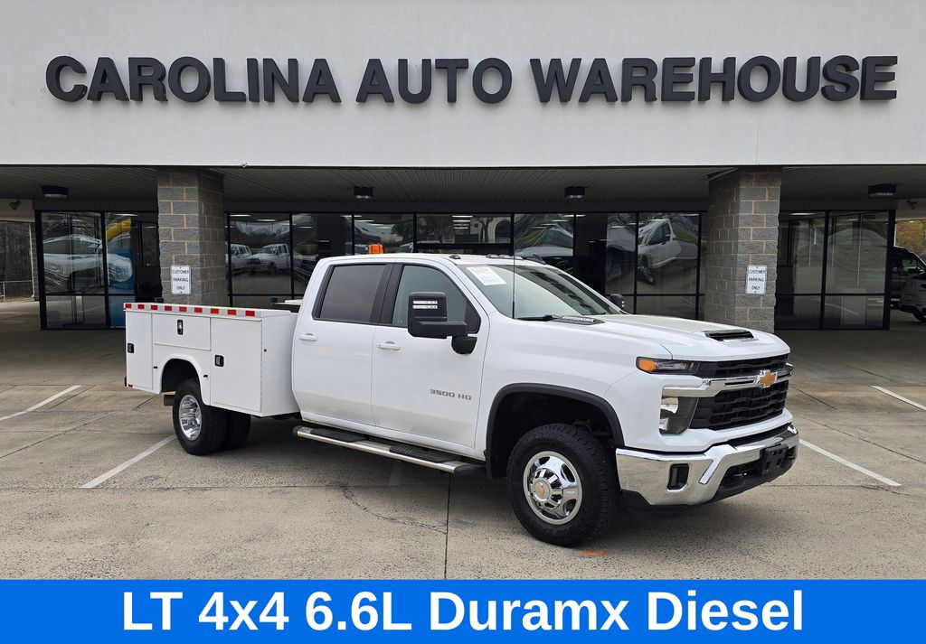 Summit White 2024 Chevrolet Silverado 3500HD LT Crew Cab LB 4WD Pickup Truck Four-Wheel Drive Automatic