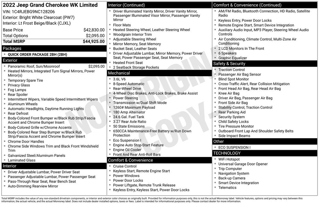 Used Car 2022 Jeep Grand Cherokee Wk  Limited For Sale Under $25,000 In Austin, Texas