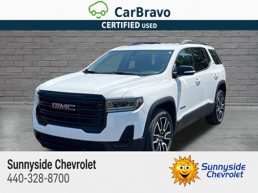 Summit White 2021 GMC Acadia SUV / Crossover Front-Wheel Drive 9-Speed Automatic