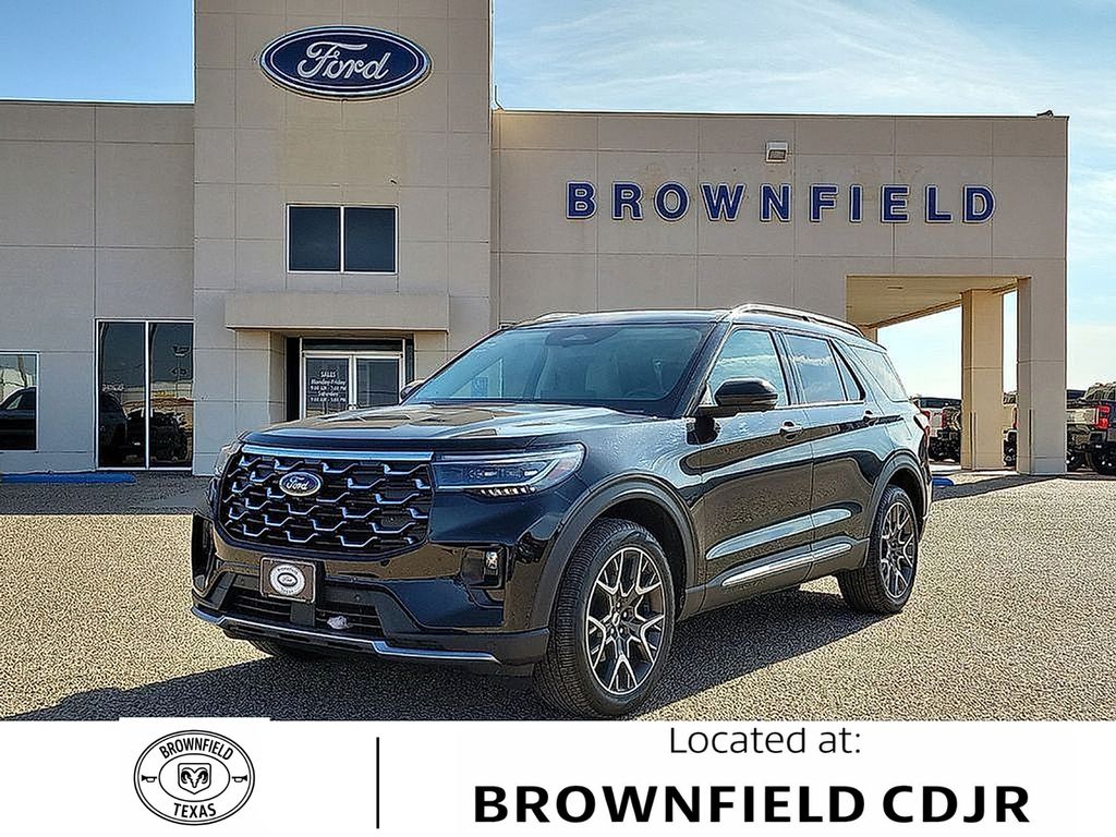 Black Metallic 2025 Ford Explorer Platinum AWD SUV / Crossover All-Wheel Drive Automatic