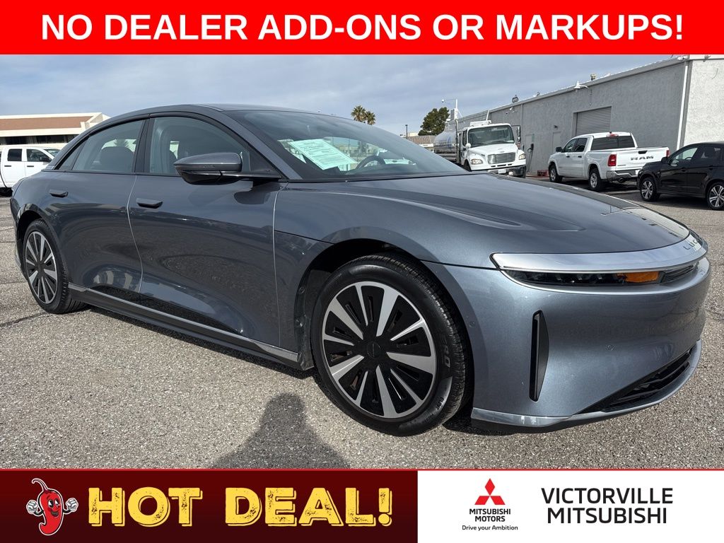 Quantum Gray Metallic 2023 Lucid Air Pure AWD Sedan All-Wheel Drive 1-Speed Automatic