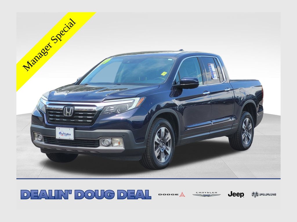 Blue 2019 Honda Ridgeline Pickup Truck All-Wheel Drive 6-Speed Automatic
