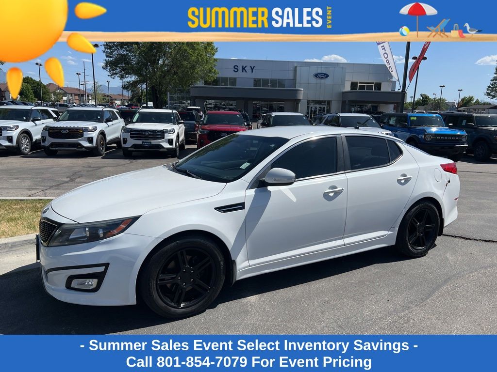 Snow White Pearl 2015 Kia Optima LX Sedan Front-Wheel Drive 6-Speed Automatic