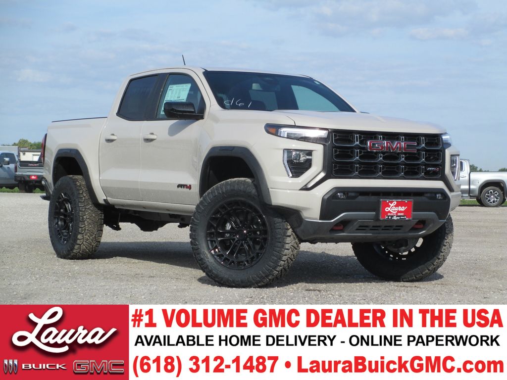 Coastal Dune 2026 GMC Canyon AT4 Crew Cab 4WD Pickup Truck Four-Wheel Drive 8-Speed Automatic