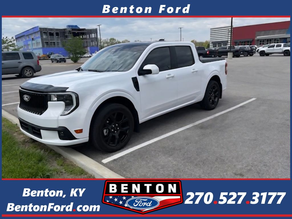 Oxford White 2025 Ford Maverick Lobo SuperCrew AWD Pickup Truck All-Wheel Drive 7-Speed Automatic