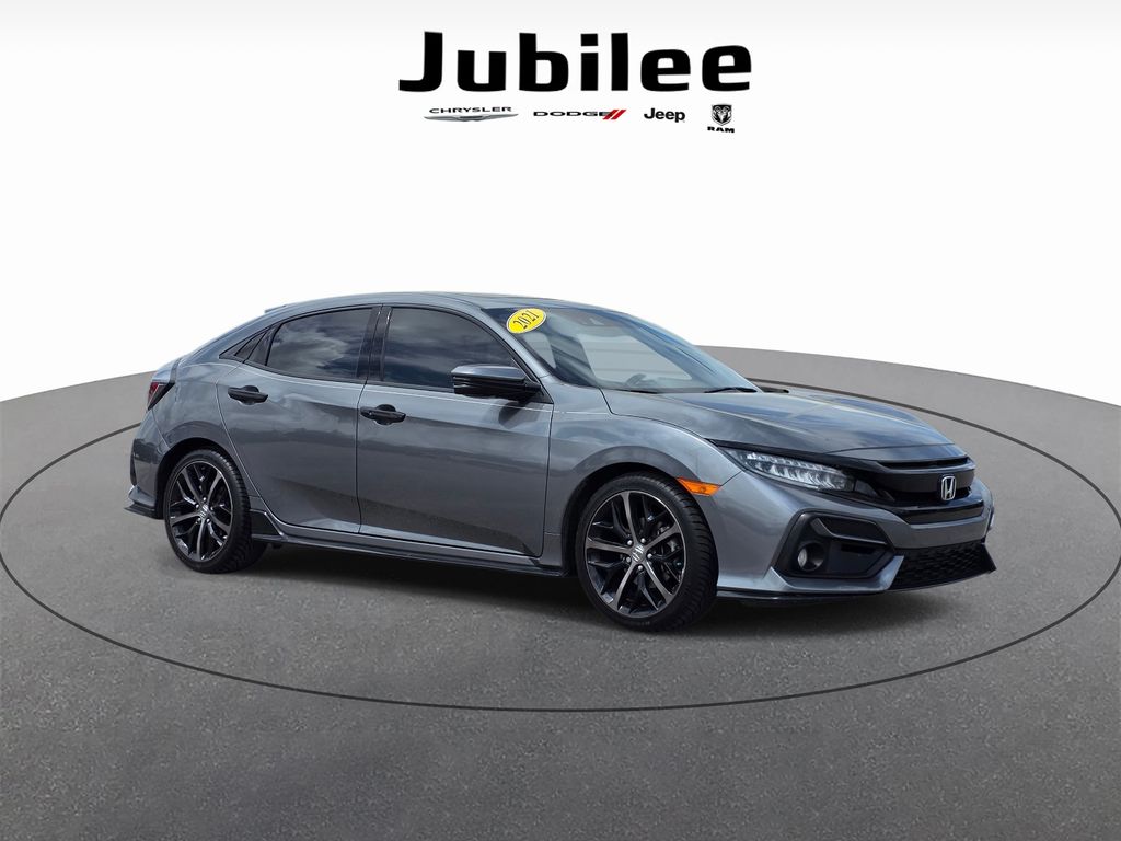 Gray 2021 Honda Civic Hatchback Sport Touring FWD Hatchback Front-Wheel Drive Continuously Variable Transmission