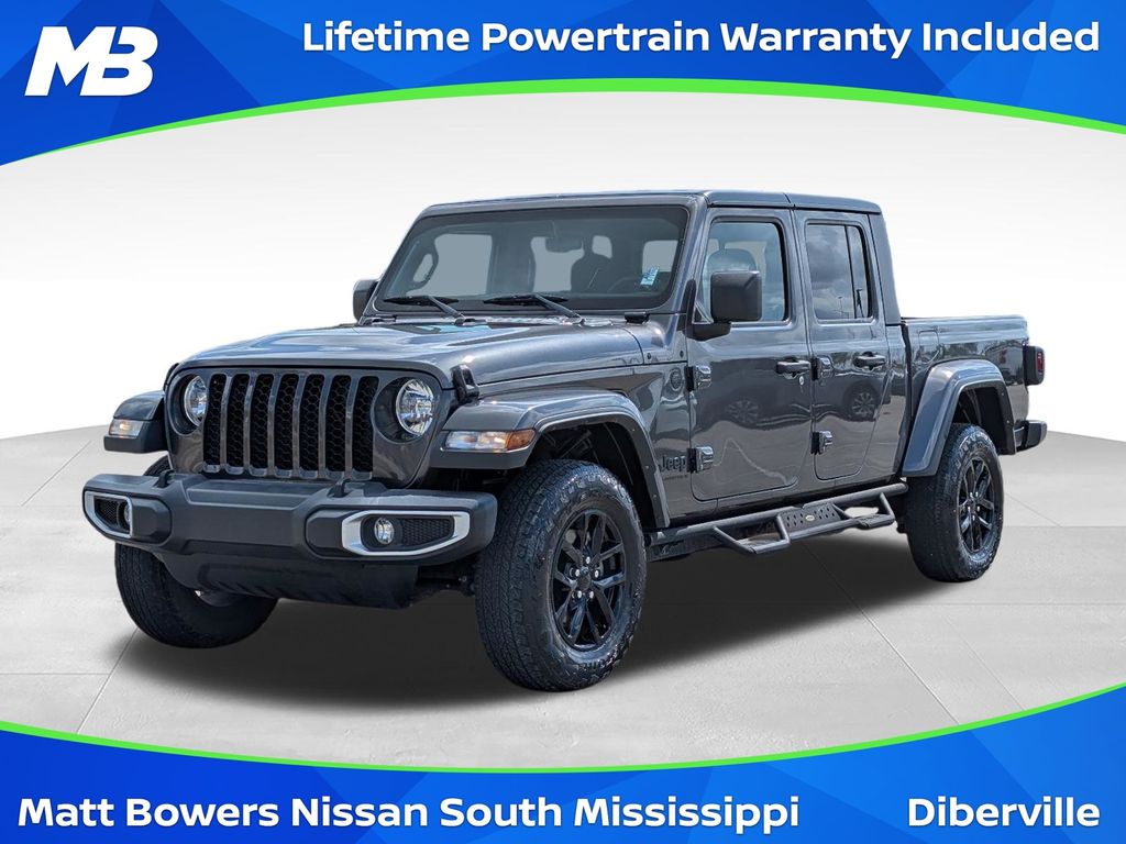 Gray (Granite Crystal Metallic Clearcoat) 2023 Jeep Gladiator Pickup Truck Four-Wheel Drive 8-Speed Automatic