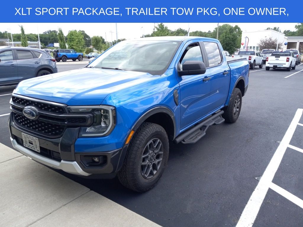 Velocity Blue Metallic 2024 Ford Ranger Pickup Truck Four-Wheel Drive Automatic