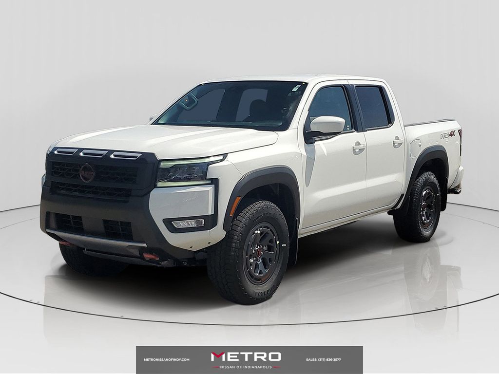 Glacier White 2026 Nissan Frontier Pickup Truck Four-Wheel Drive 9-Speed Automatic Overdrive