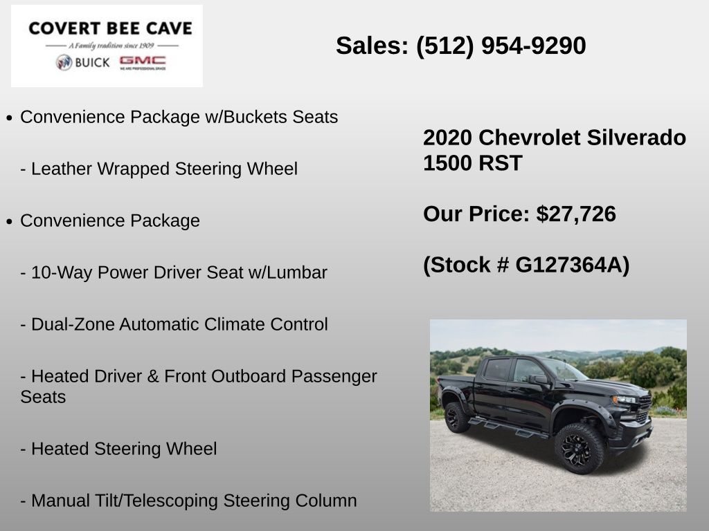 Used Car 2020 Chevrolet Silverado 1500  Rst For Sale Under $30,000 In Austin, Texas