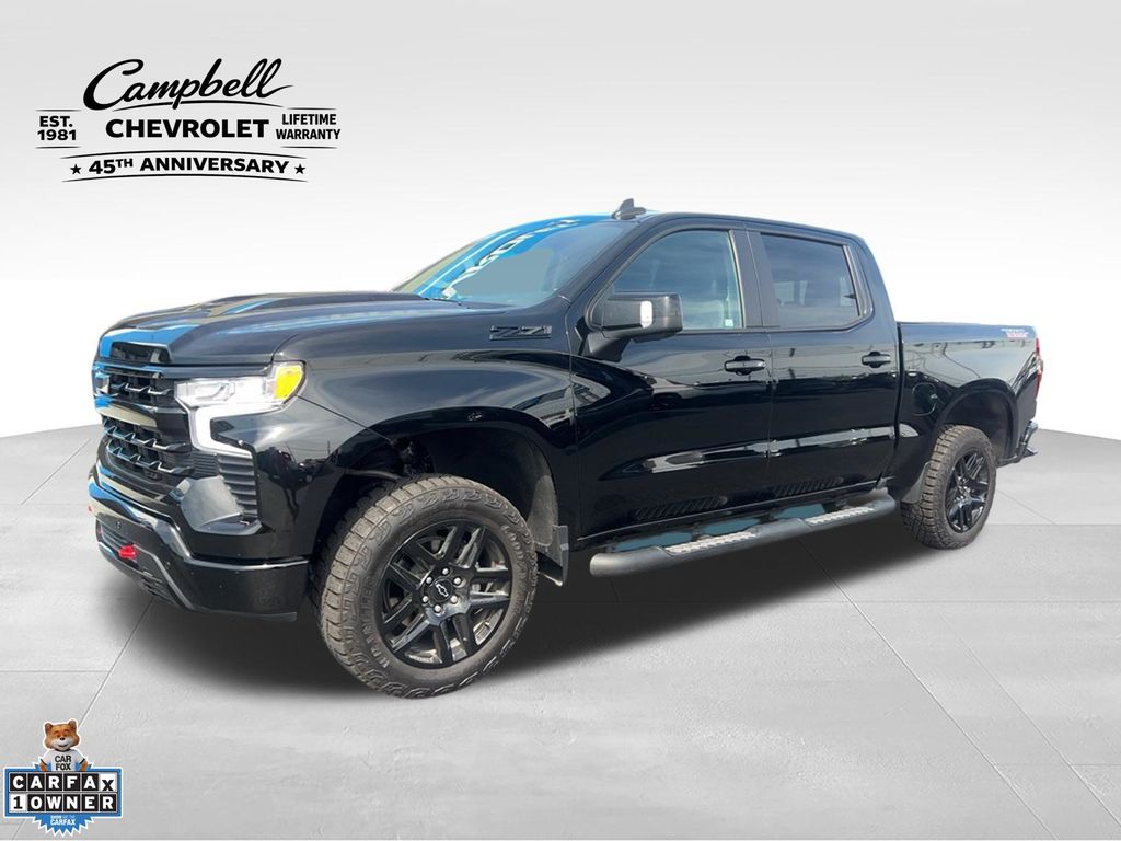 Black 2025 Chevrolet Silverado 1500 LT Trail Boss Crew Cab 4WD Pickup Truck Four-Wheel Drive Automatic