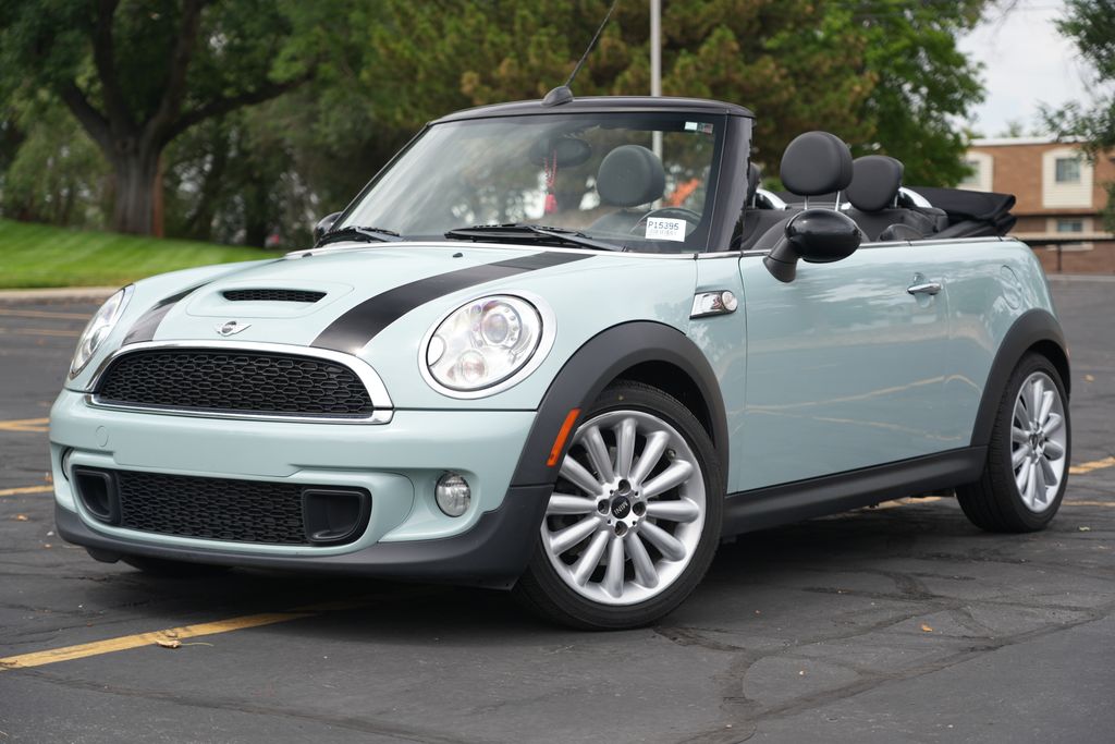 Ice Blue 2012 MINI Cooper Convertible Front-Wheel Drive 6-Speed Automatic