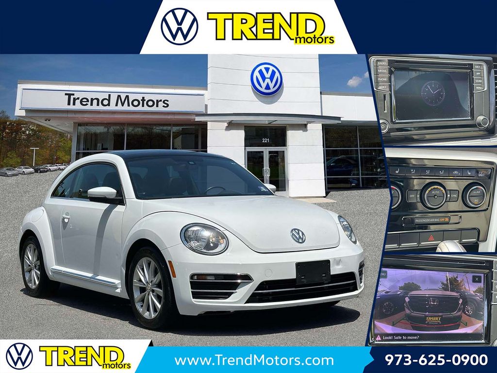 Pure White 2019 Volkswagen Beetle Hatchback Front-Wheel Drive 6-Speed Automatic