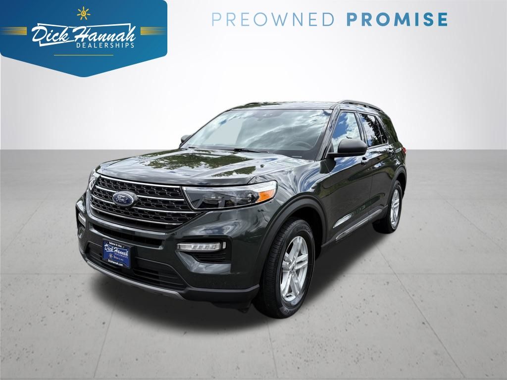 Forged Green Metallic 2022 Ford Explorer XLT AWD SUV / Crossover All-Wheel Drive Automatic