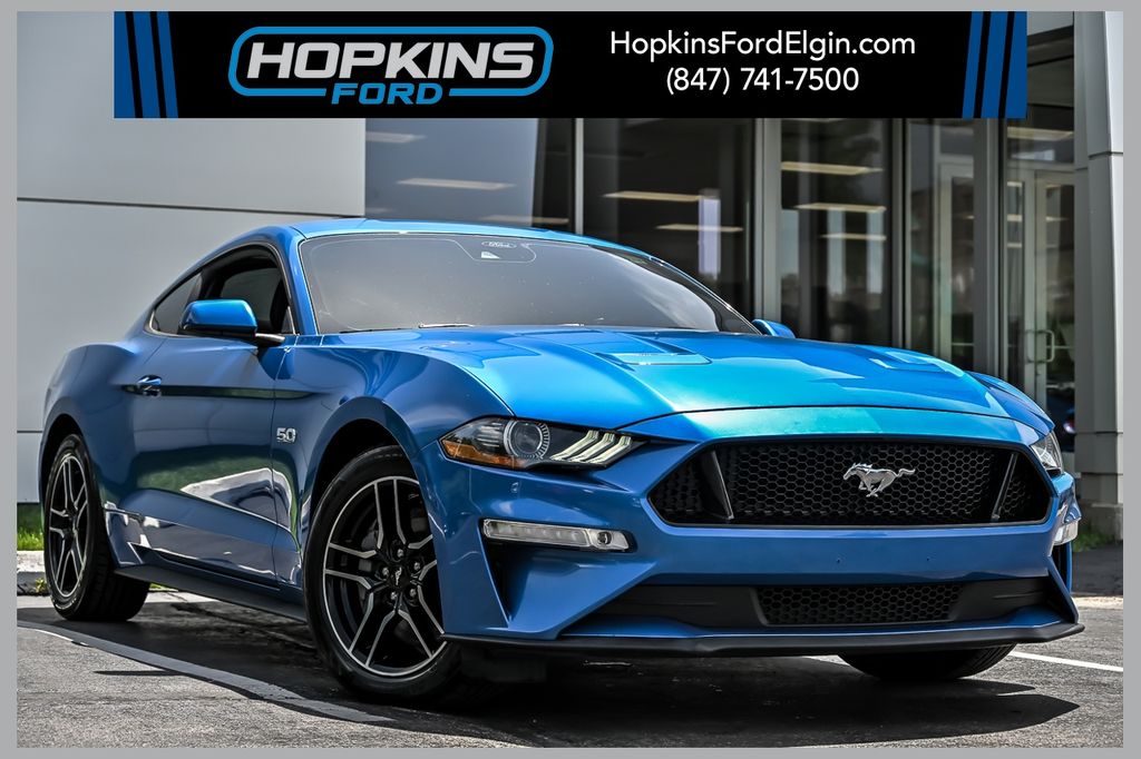 Velocity Blue Metallic 2021 Ford Mustang Coupe Rear-Wheel Drive 6-Speed Manual