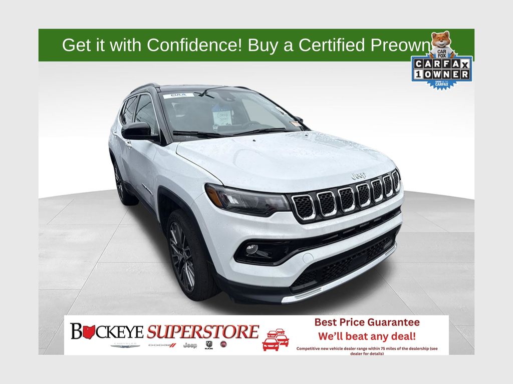 Bright White Clearcoat 2023 Jeep Compass SUV / Crossover Four-Wheel Drive 8-Speed Automatic