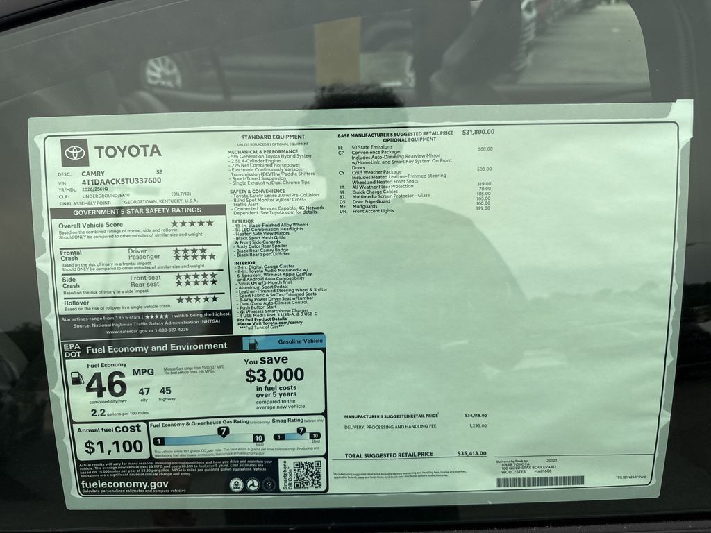 New 2026 Toyota Camry Sedan