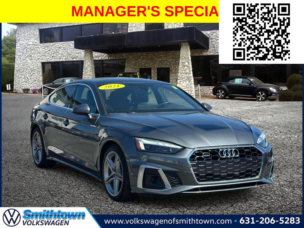Daytona Gray 2021 Audi A5 Sportback Sedan All-Wheel Drive 7-Speed Automatic
