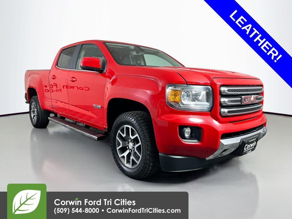 Cardinal Red 2015 GMC Canyon Pickup Truck Four-Wheel Drive 6-Speed Automatic