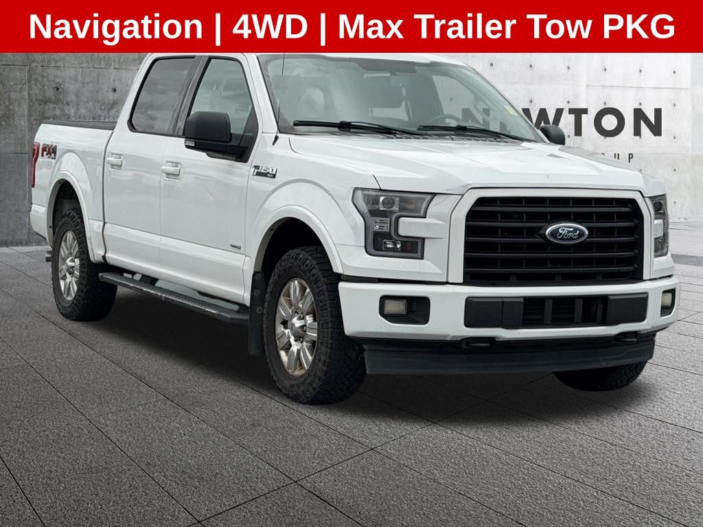 White 2016 Ford F-150 XLT SuperCrew 4WD Pickup Truck Four-Wheel Drive 6-Speed Automatic