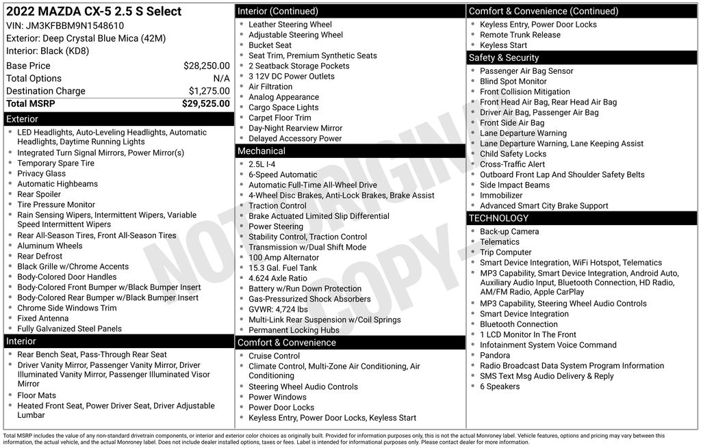 2022 Mazda CX-5 2.5 S Select AWD