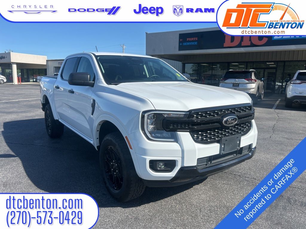 Oxford White 2025 Ford Ranger XLT SuperCrew 4WD Pickup Truck Four-Wheel Drive Automatic